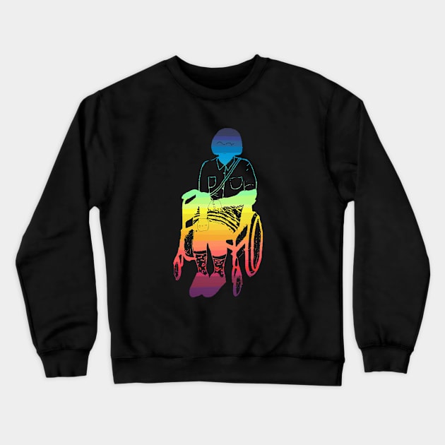 Rainbow (Manual Chair) Crewneck Sweatshirt by annieelainey